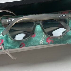Goodr Gray Frosted Sunglasses with Smoky Lenses